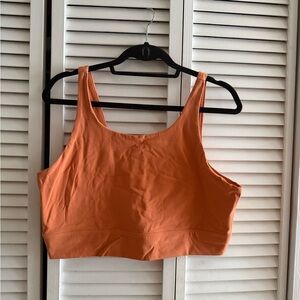 Nike Dri-Fit Yoga Luxe Orange Crop Top Tank Top Sports Bra XL